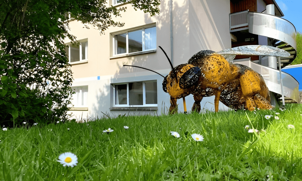 Décorations abeille 3D fibre minérale espaces publics